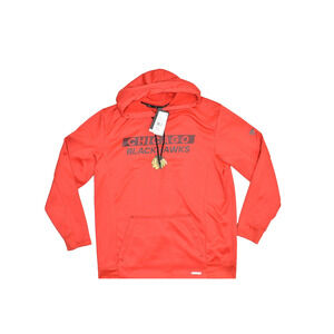 NEW NHL Chicago Blackhawks Men's Regular Size L Red Hoodie Pullover Spellout